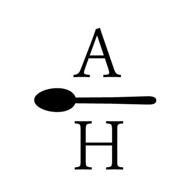 Anne Harnan logo: letters "A" and "H" separated by a spoon